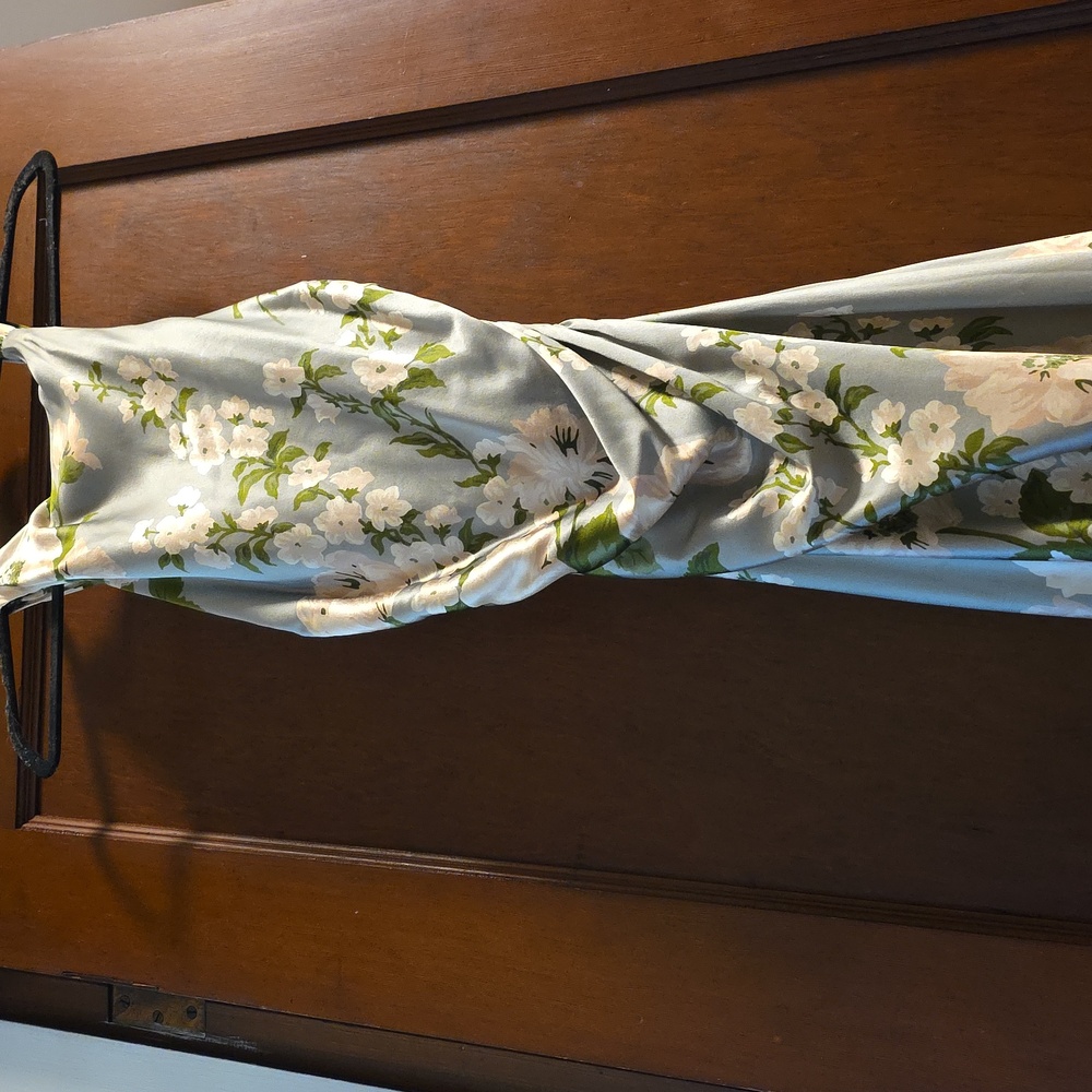 Reformation Anaiis Silk Dress Green - Size 4